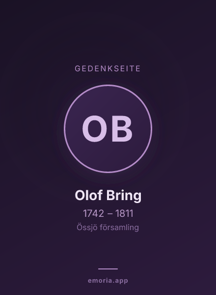 Gedenkportrait von Olof Bring