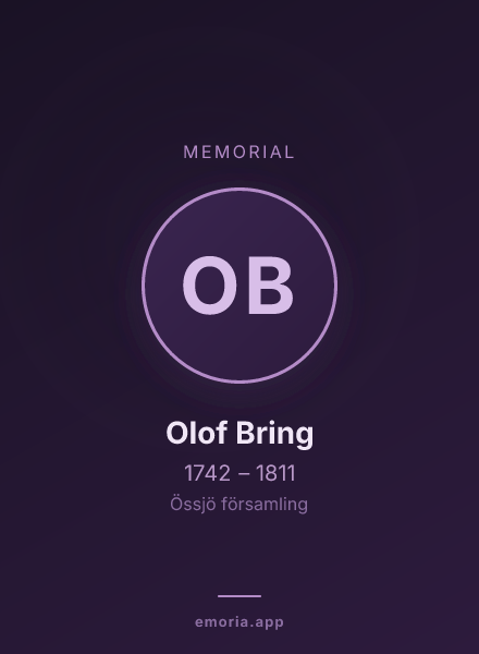 Memorial portrait of Olof Bring