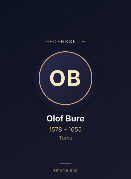 Gedenkportrait von Olof Bure