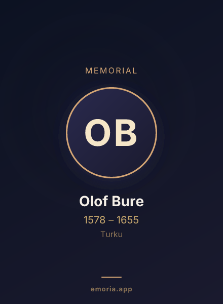 Memorial portrait of Olof Bure