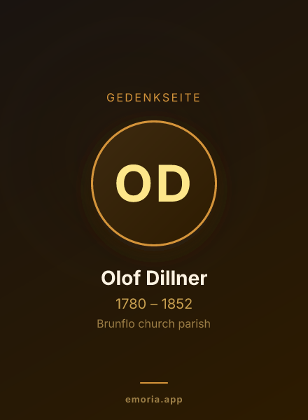 Gedenkportrait von Olof Dillner