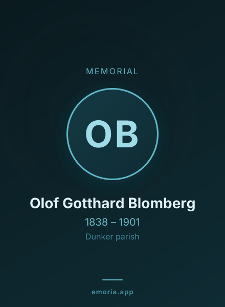 Memorial portrait of Olof Gotthard Blomberg