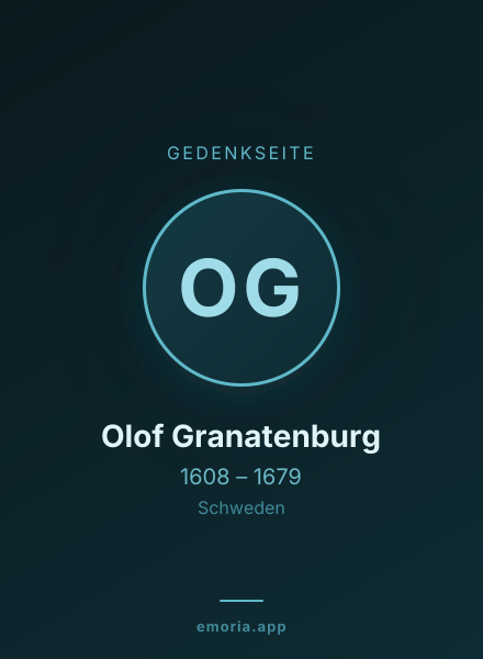 Gedenkportrait von Olof Granatenburg