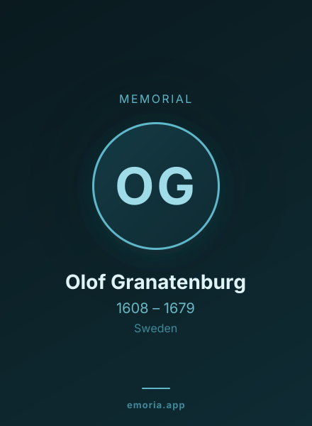 Memorial portrait of Olof Granatenburg