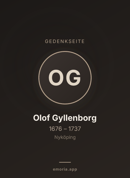Gedenkportrait von Olof Gyllenborg