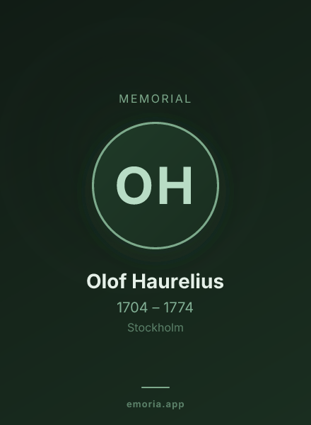 Memorial portrait of Olof Haurelius