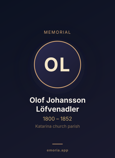 Memorial portrait of Olof Johansson Löfvenadler
