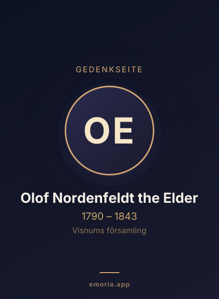 Gedenkportrait von Olof Nordenfeldt the Elder