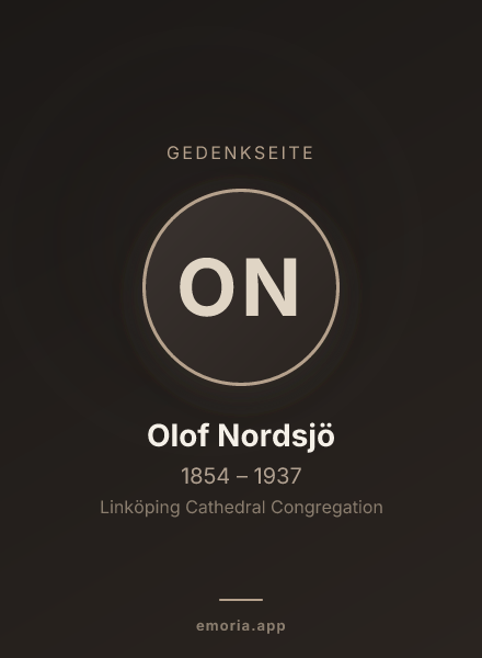 Gedenkportrait von Olof Nordsjö