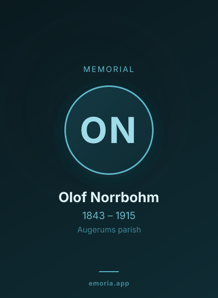 Memorial portrait of Olof Norrbohm
