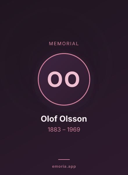 Memorial portrait of Olof Olsson