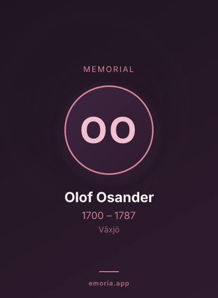 Memorial portrait of Olof Osander