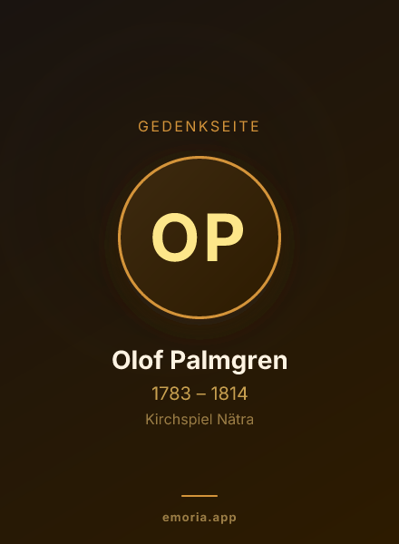 Gedenkportrait von Olof Palmgren
