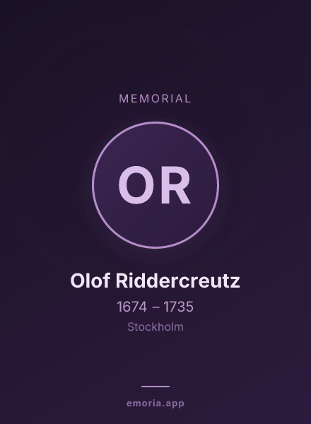 Memorial portrait of Olof Riddercreutz