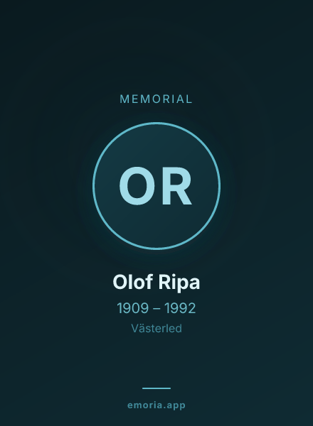 Memorial portrait of Olof Ripa