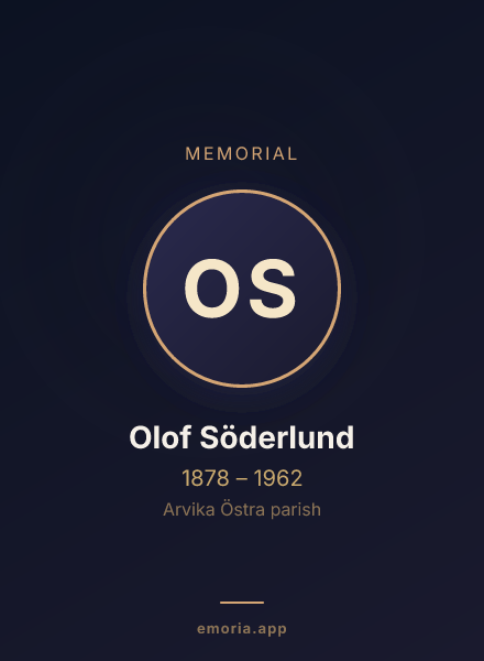 Memorial portrait of Olof Söderlund