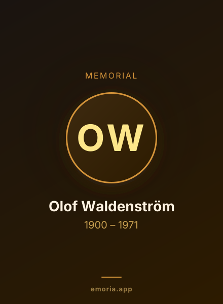 Memorial portrait of Olof Waldenström