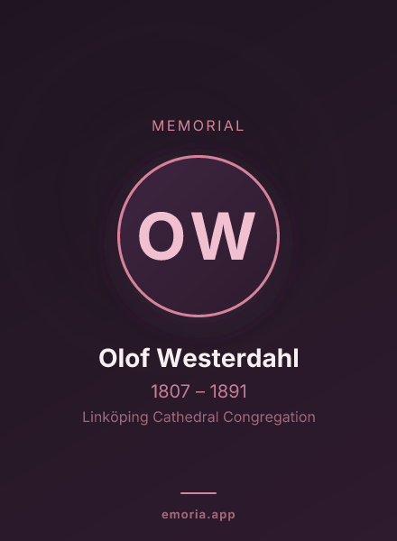 Memorial portrait of Olof Westerdahl