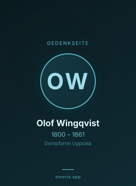 Gedenkportrait von Olof Wingqvist