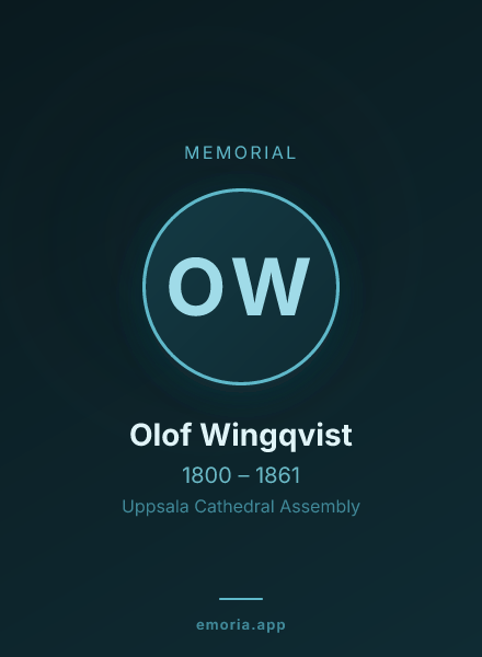 Memorial portrait of Olof Wingqvist