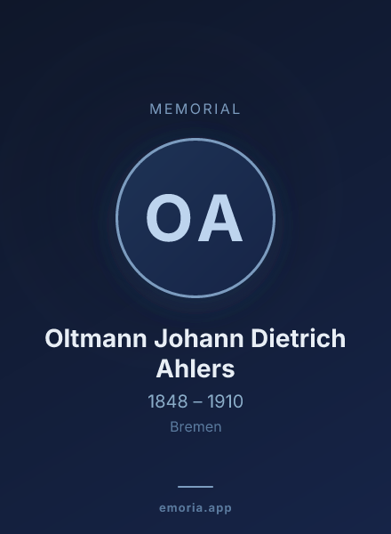 Memorial portrait of Oltmann Johann Dietrich Ahlers