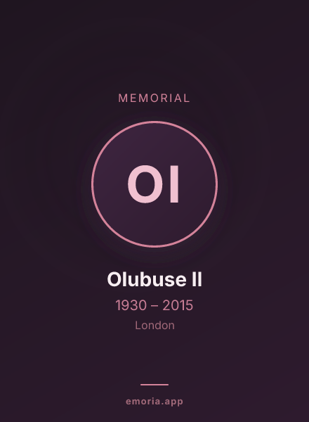 Memorial portrait of Olubuse II
