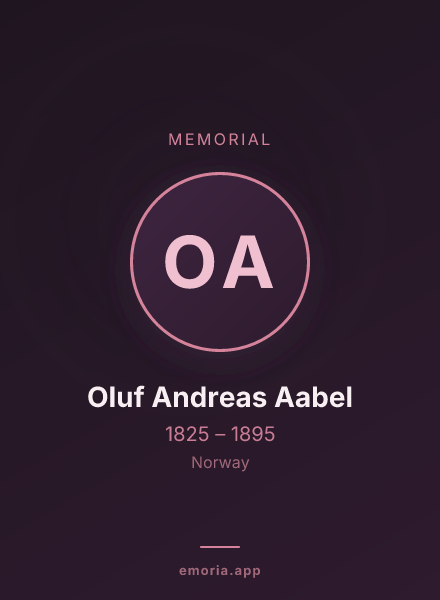 Memorial portrait of Oluf Andreas Aabel