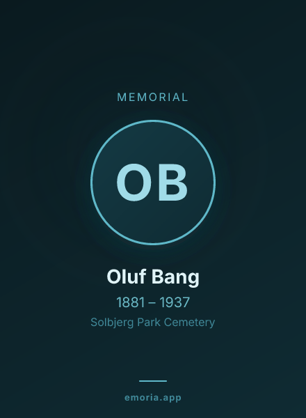 Memorial portrait of Oluf Bang