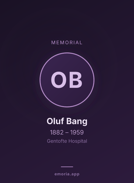 Memorial portrait of Oluf Bang