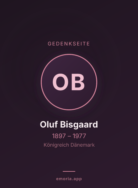 Gedenkportrait von Oluf Bisgaard