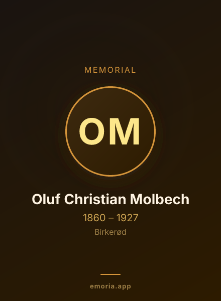 Memorial portrait of Oluf Christian Molbech
