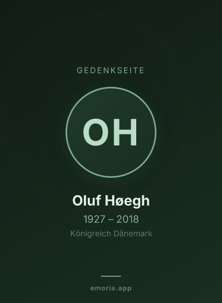 Gedenkportrait von Oluf Høegh