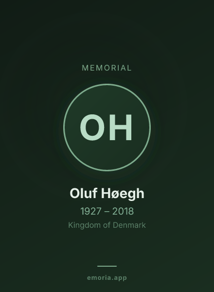 Memorial portrait of Oluf Høegh