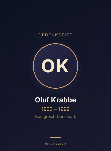 Gedenkportrait von Oluf Krabbe