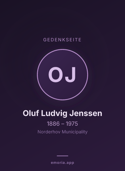 Gedenkportrait von Oluf Ludvig Jenssen