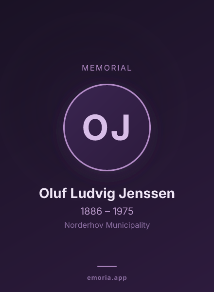 Memorial portrait of Oluf Ludvig Jenssen