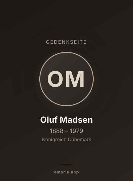 Gedenkportrait von Oluf Madsen