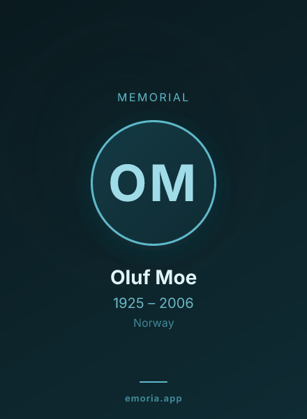 Memorial portrait of Oluf Moe
