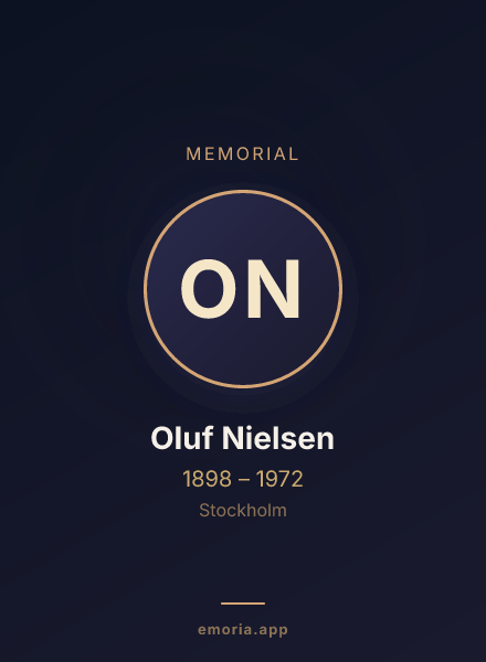 Memorial portrait of Oluf Nielsen
