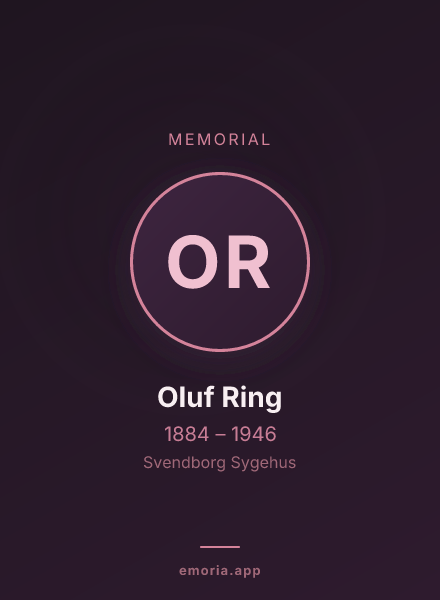Memorial portrait of Oluf Ring