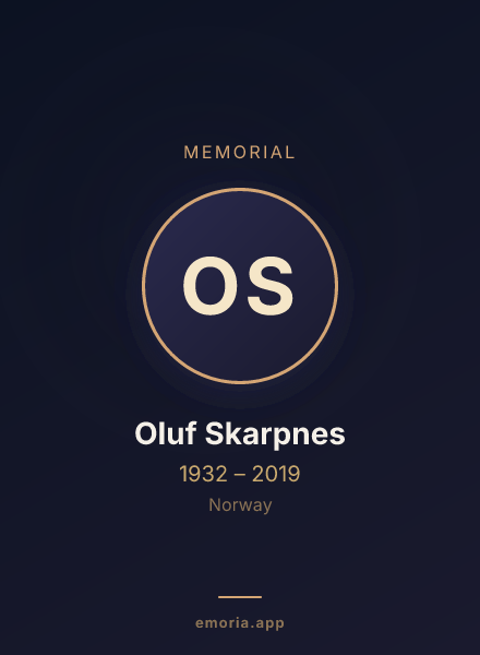Memorial portrait of Oluf Skarpnes