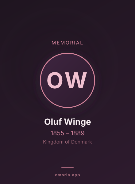 Memorial portrait of Oluf Winge