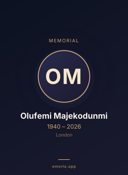 Memorial portrait of Olufemi Majekodunmi