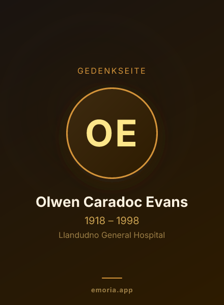 Gedenkportrait von Olwen Caradoc Evans