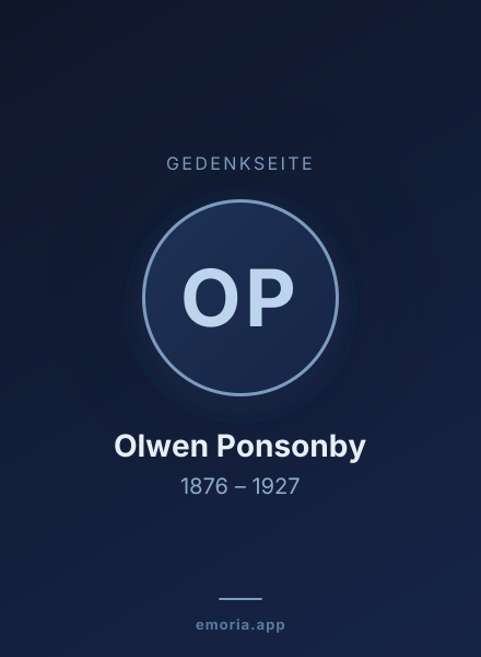 Gedenkportrait von Olwen Ponsonby