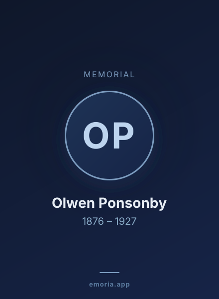 Memorial portrait of Olwen Ponsonby