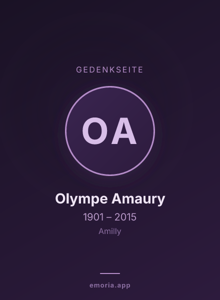 Gedenkportrait von Olympe Amaury