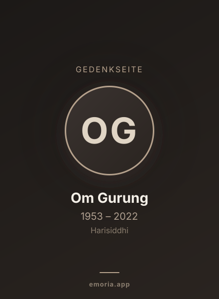 Gedenkportrait von Om Gurung