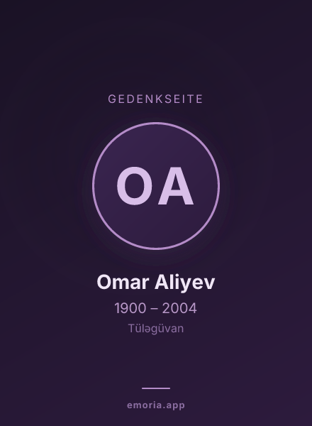 Gedenkportrait von Omar Aliyev