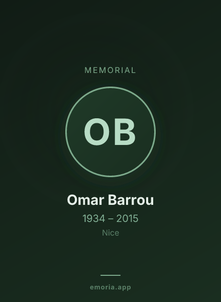 Memorial portrait of Omar Barrou